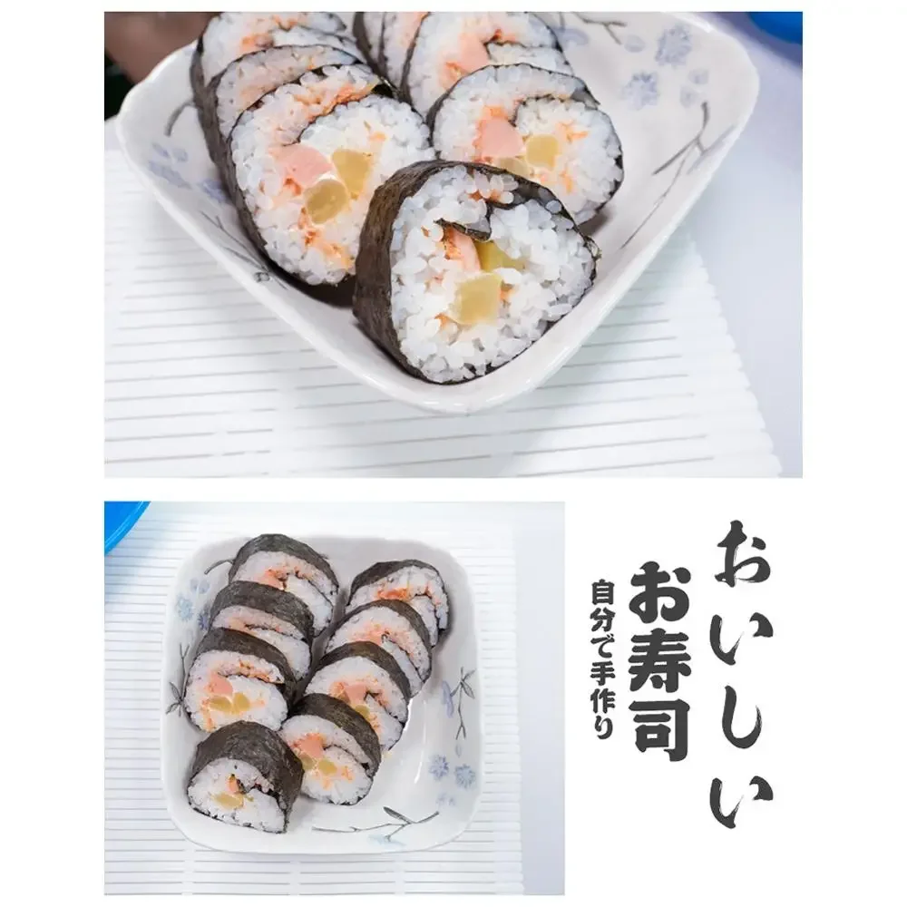 DIY Silicone Sushi Roller Mats Washable Reusable Sushi Roll Mold Mat DIY Food Rolling Rice Rolling Maker Cake Roll Pad