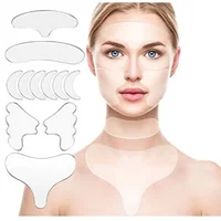 Reusable Silicone Wrinkle Removal Sticker Facial Lifting Strips Set Forehead Neck Line Remover Eye Patches Anti Aging Skin Pads 1