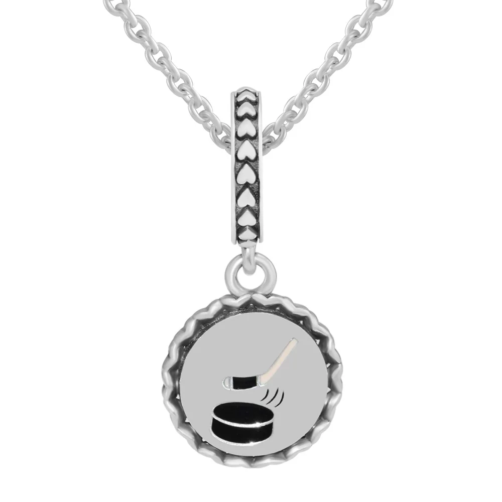 

Hockey Dangle Charm Mixed Enamel 925 Silver Original Waist Beads DIY Luxury Charm Bracelet Femme Make Up Mother Kids Christmas