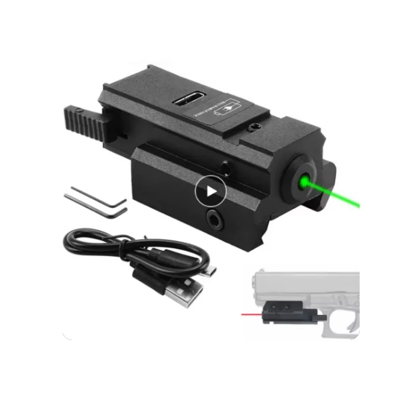 Laser Pointer Laser Sight Red Dot Laser Sight Red Green Laser Sight USB Rechargeable Weapon Laser Sight For Rifle Handgun Pistol Airsoft Gun Shooting Pointer Lasers