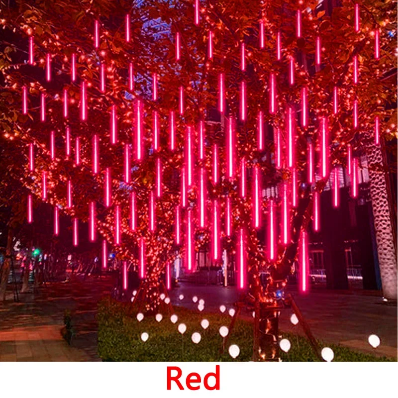 thumbnail image 1 of 192/288LED Meteor Shower Rain LED String Lights Fairy Garlands Christmas Tree Decorations for Outdoor Party Wedding Xmas Lights, 1 of 5