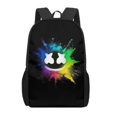

DJ Marshmello School Bags 3D Print Kids Backpack Schoolbags Black Bookbags For Teenager Girls Boys Children Book Bag