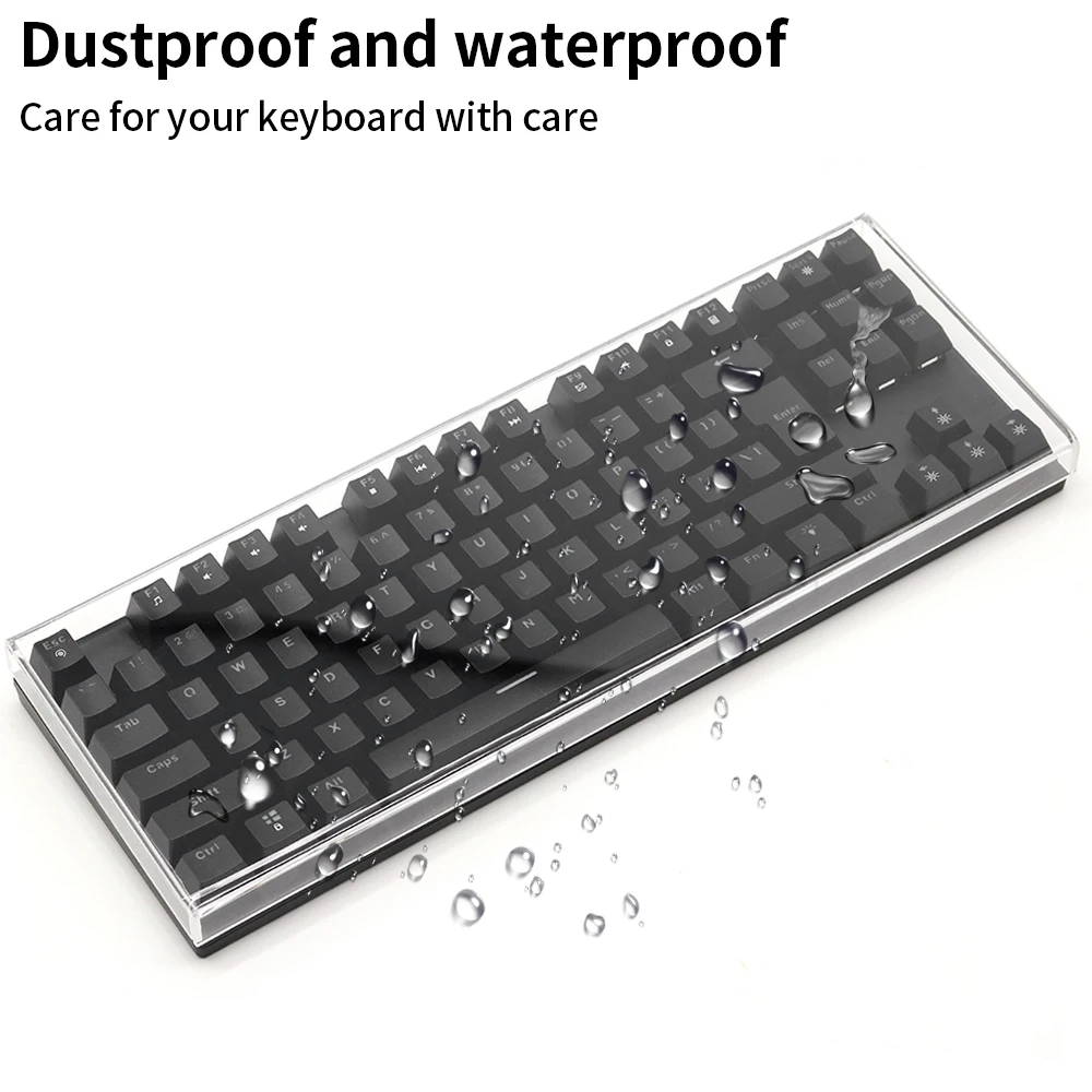 Acrylic Keyboard Clear Protector Case Mechanical Keyboard Dust Cover For 60/61/64 96 98104/108 Key Mouse Cover Keyboard Cover 4
