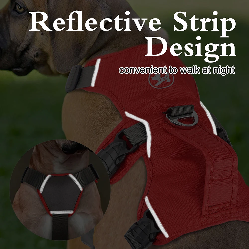 Vest For Dog Training - Adjustable Reflective Waterproof Dog Harness with Handle for Small, Medium, Large, and Big Dogs - No-Pull Pet Walking and Training Gear