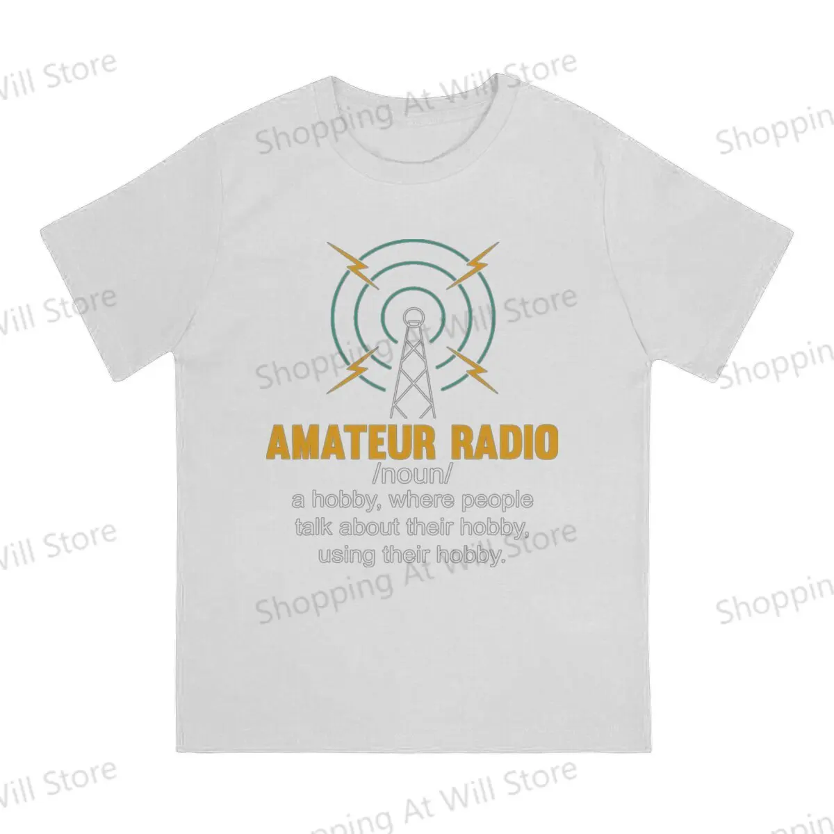 100% Cotton Amateur Radio Definition Funny T-Shirt - Unisex O-Neck Short Sleeve
