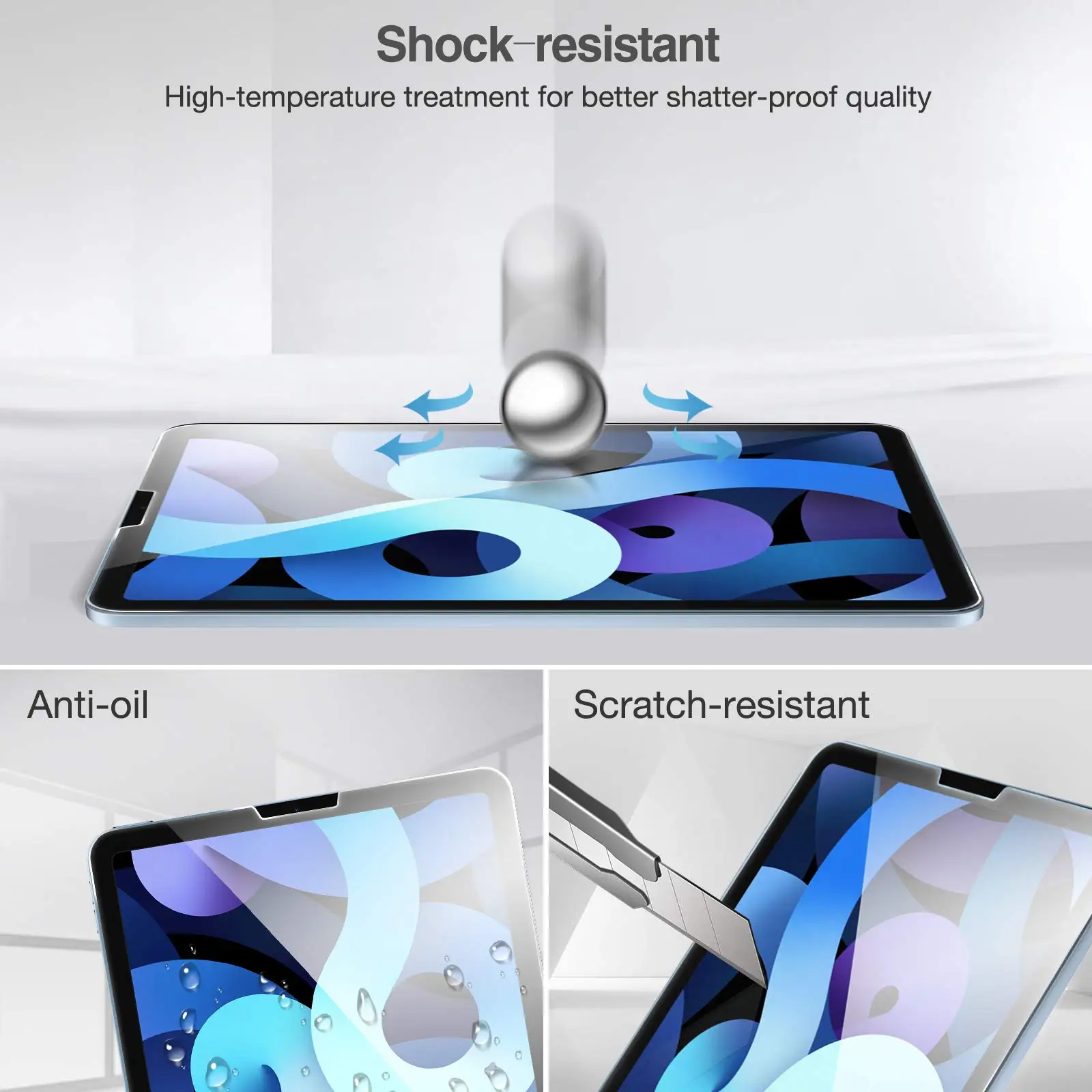 Screen Protector For Apple iPad Air Pro 11 2024 9.7 10.2 10.5 10.9 2th 3th 4th 5th 6th 9th 10th Generation Tempered Glass Film 2