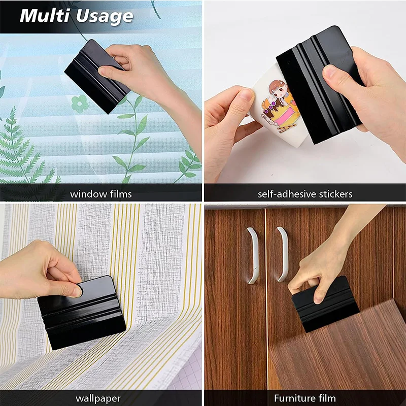 Car vinyl scraper Squeegee Vinyl Tool 8IN/6IN/5IN/4IN with Felt Edge Wallpaper Decal Applicator Kit Wrapping Tools