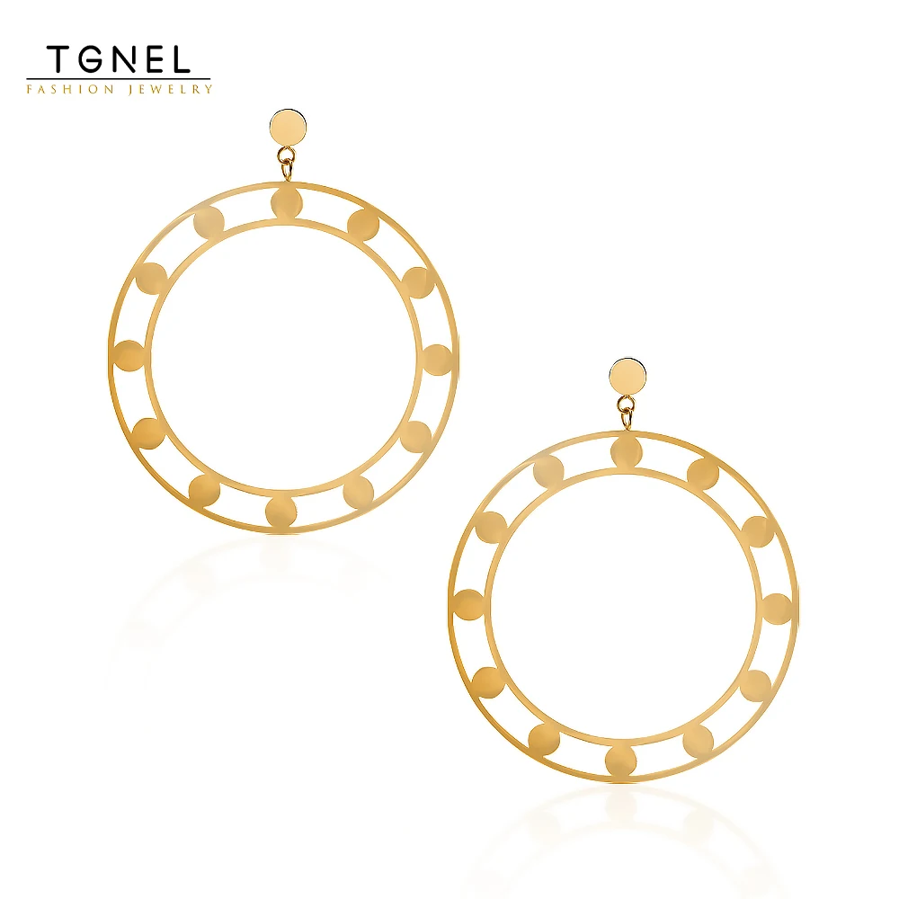 

Большие серьги из нержавеющей стали 316, серьги золотого цвета, уникальный дизайн, женские серьги-капли, аксессуары для ювелирных изделий, водонепроницаемые