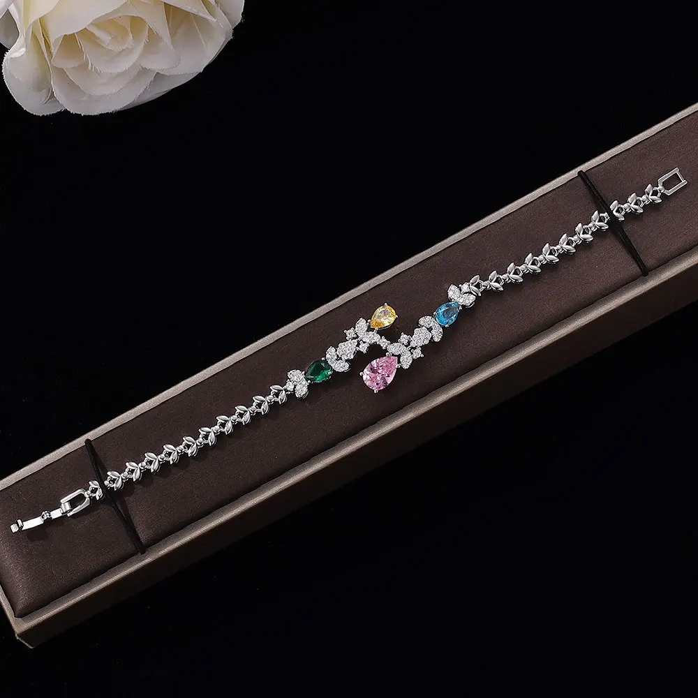 2024 New 4-piece Bride Zirconia Full Set Women's Party Jewelry Set Dubai Nigeria Crystal Wedding Jewelry Set_voghion.com