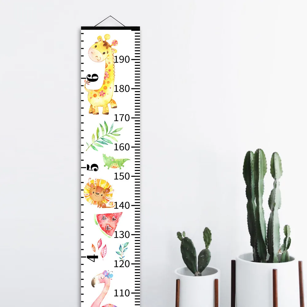 Children Height Measuring Chart Decorative Baby Growth Chart Anime Poster For Children Room Decor Wall Decor Cartoon Wooden Height Chart Height Measure Ruler