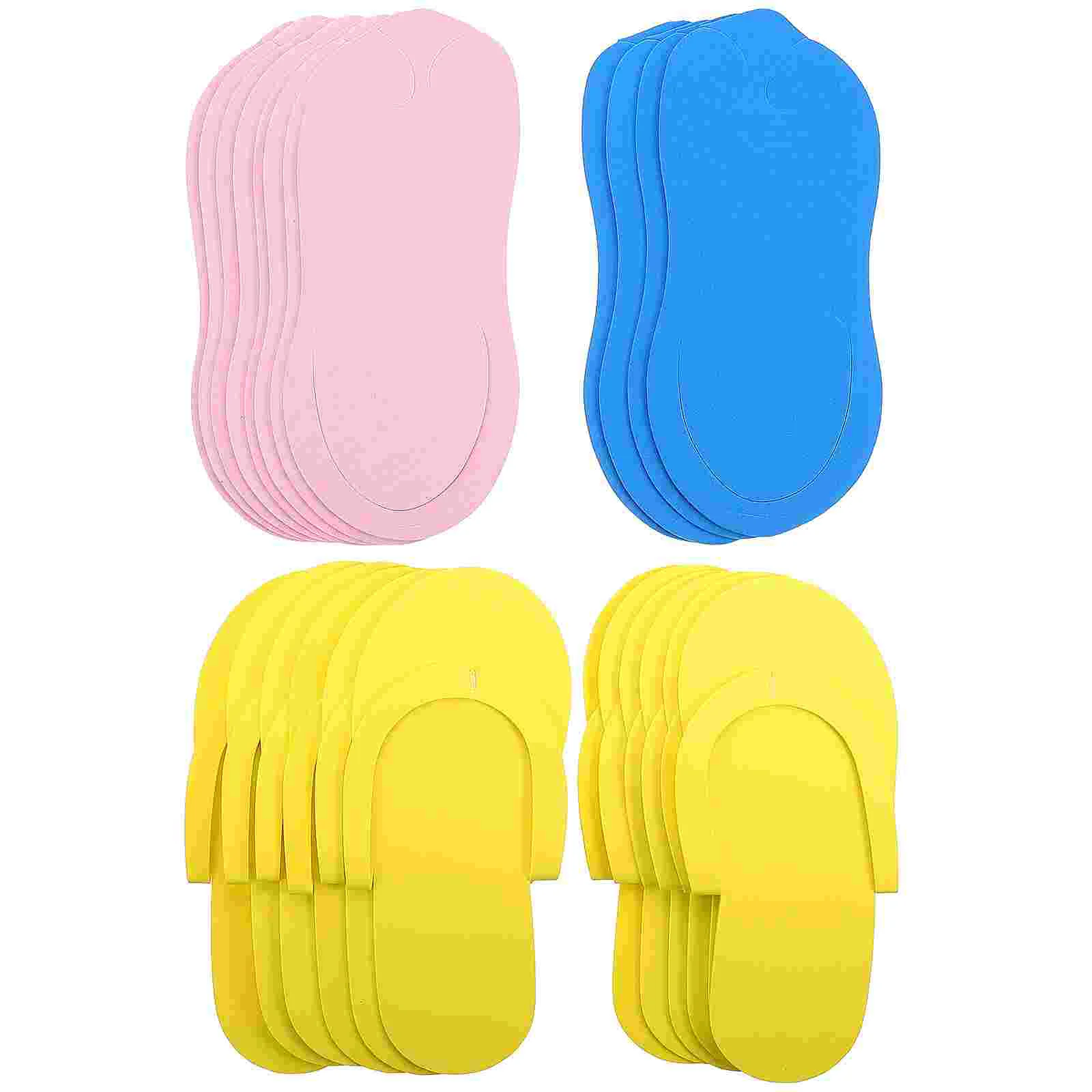 12 Pairs Portable Manicure Slippers Women Single Use Folding Flip-flops for Travel Pedicure Assembled