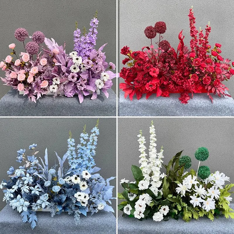 

Flower Row Wedding Decoration Welcome Flower Wall Floral Art Wedding Background Artificial Silk Flowers