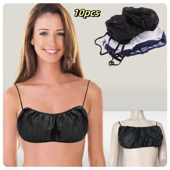 10Pcs Women Disposable Bra Non-Woven Individually Portable Spa Salon Top Garment Underwear for Sunless Tanning Outdoor Travel 1