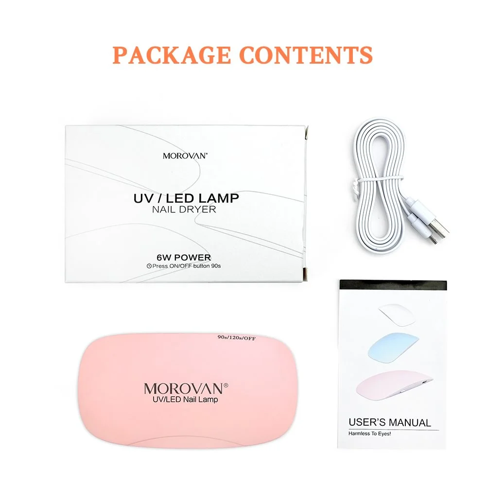 Nail Light 6W Nail Lamp Nail UV Polish Gel Curing Lamp  Nail Dryer Professional Nail Art Tools Accessories (6W Nail Light) 6