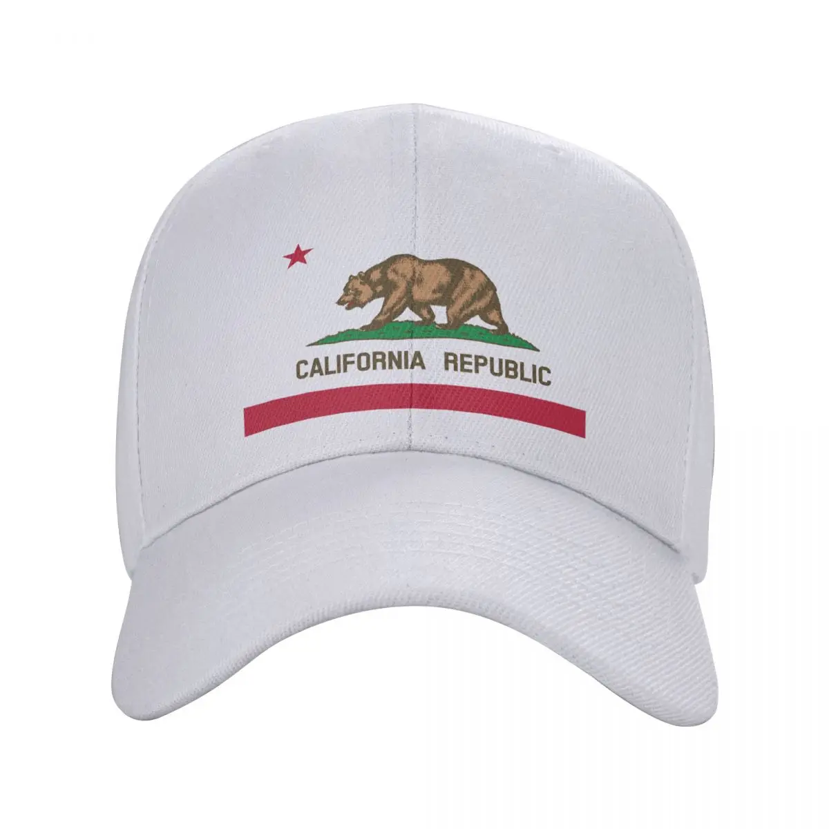 Bear California Republic Flag Baseball Cap Sun Protection Women Men's Adjustable Dad Hat Spring Snapback Caps Hunting Hats