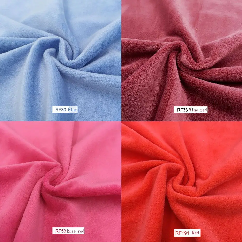 Plush Fabric Patchwork-Solid Color Minky Fabrics 6
