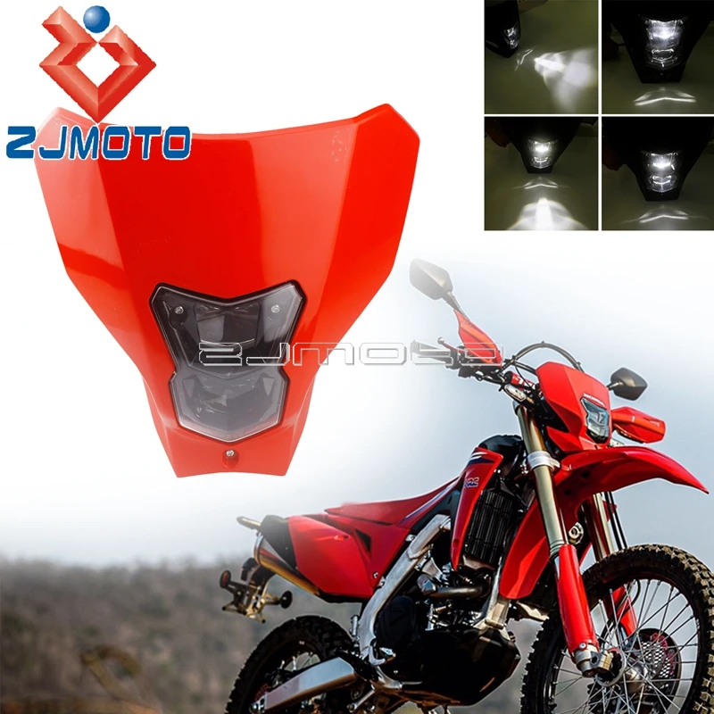 

CRF LED Headlight Hi/Lo Beam E-mark CRF300 Front Light Lamp Bulb For Honda CRF50 CRF110 CRF150 CRF250 CRF450 CRF450RL CRF450X