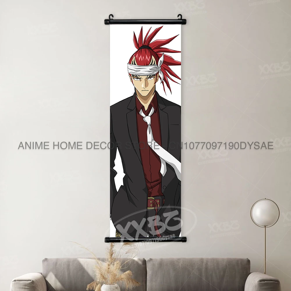 Bleach Anime Art Scroll: Ichigo & Orihime Decorative Wall Hanging