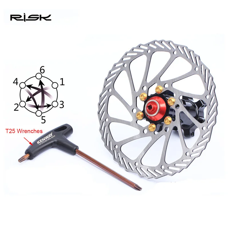 

Набор винтов из титанового сплава для горного шоссейного велосипеда, ротор дискового тормоза, крепежные болты, круглая головка, слива T25, M5 * 10 мм, 12 шт.