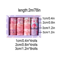16 rolls/box of spring cherry blossom-themed washi tape, cherry blossom pattern tape and book decorations, gifts for the family 2
