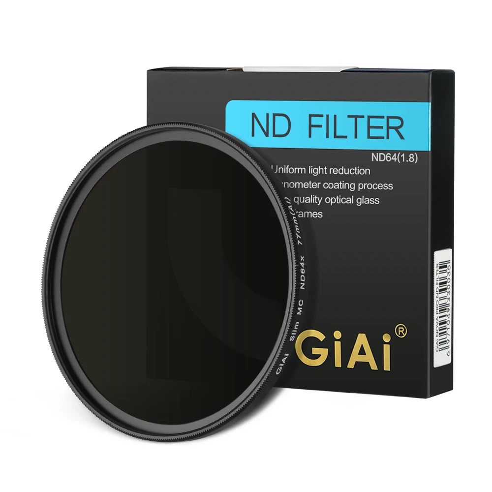 

GiAi PRO MC ND Filter ND64 ND1000 37mm-95mm 40.5mm 43mm 46mm 49mm 52mm 55mm 58mm 62mm 67mm 72mm 77mm 82mm For DSLR Camera Lens