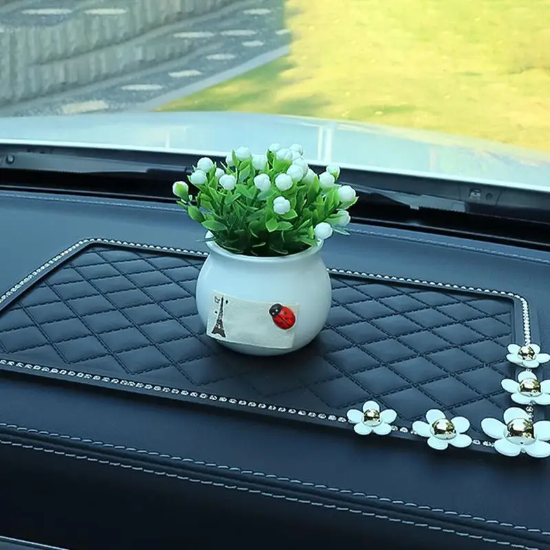 Car non-slip phone pad car dashboard storage mat reusable dashboard mat for coins keys cards phones sunglasses
