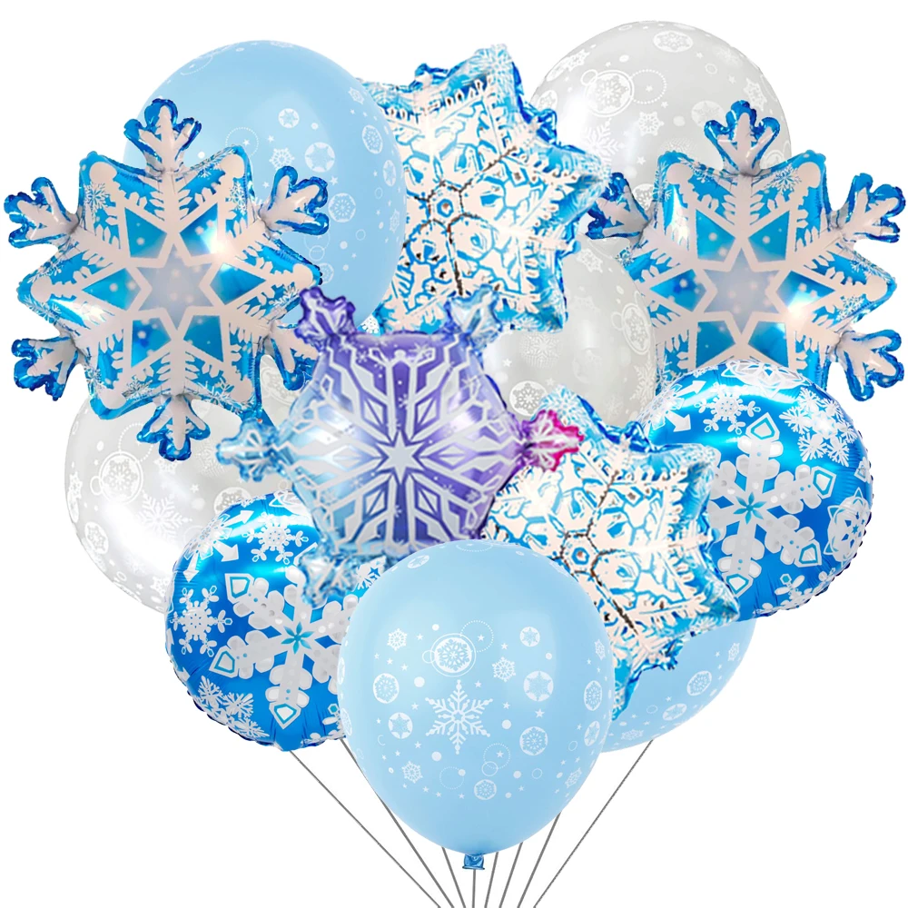 Mylar-Ballon aus Schneeflockenfolie für gefrorene Schneeprinzessin, Thema, Geburtstagsparty-Dekoration, Weihnachten, Winter, Wunderland, Partyzubehör – Detail 8
