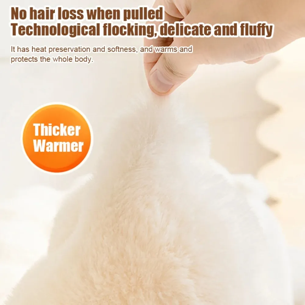 Warm Rabbit Plush Plush Chair Seat Non Slip Thickened Winter Chair Pads Square Chair Seat Pads Home 3