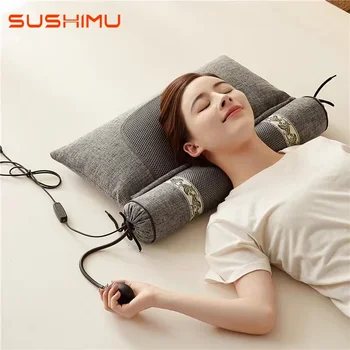 한약 마사지 가열 베개 불면증 완화 입체 목 보호 베개 메밀 껍질 베개 심 잠 경추 베개