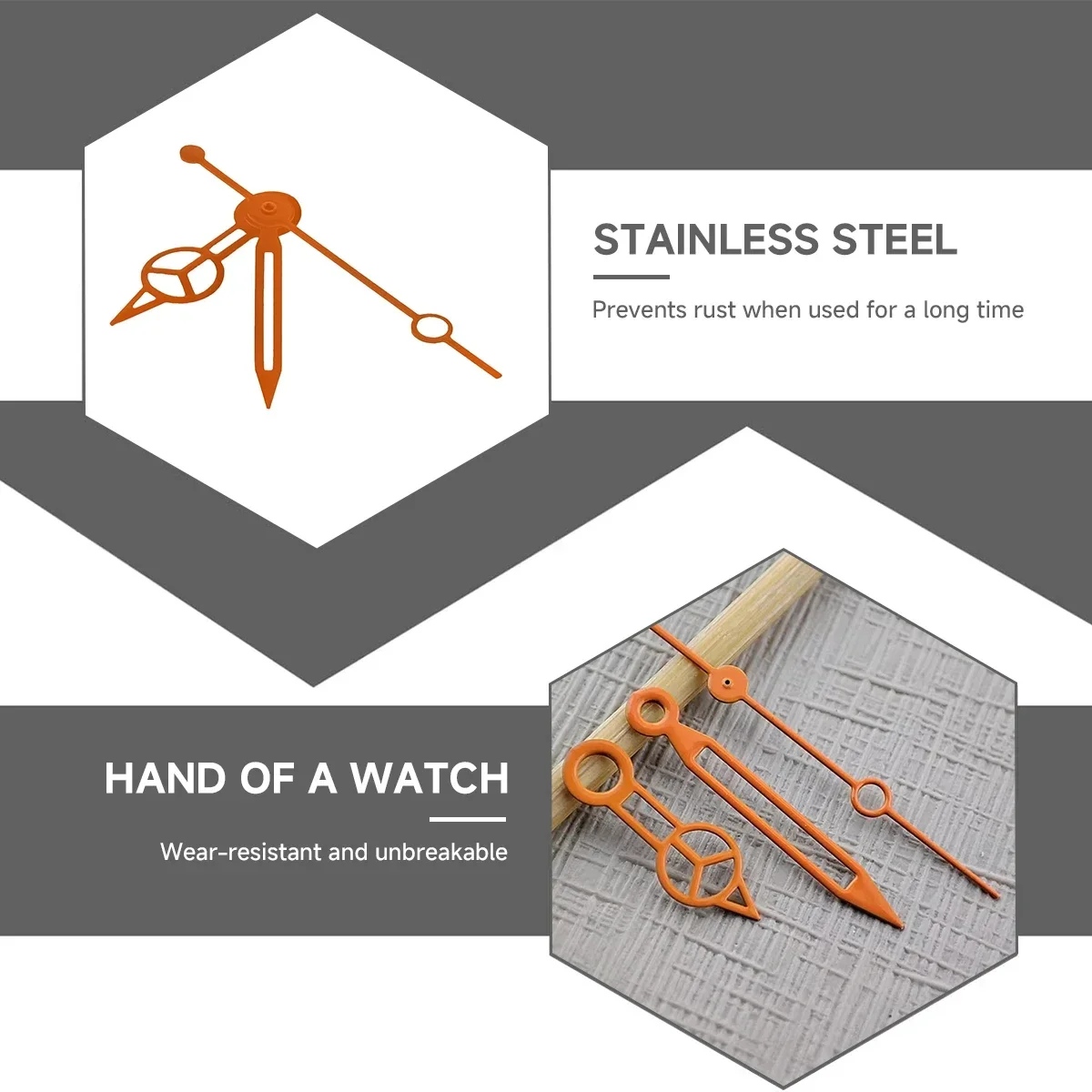 Premium Watch Needle Hands in Silver, Blue, Gold, Green, and Orange - NH35 Collection