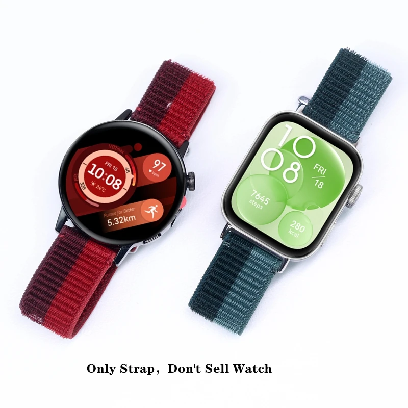 Huawei Fit 2 가죽 시계 밴드 용 Original Fit2 실리콘 시계 스트랩 Fit2 나일론 밴드 용 이중 자기 밀라노 스트랩
