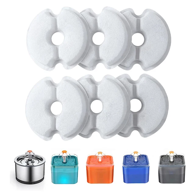 Water Fountain Activated Carbon Replacement Filters for 304 Stainless Steel Cat Drinking Fountain Filters Pet Supplies