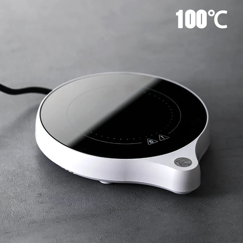 110V/220V Cup Heater Mug Warmer 100&deg;C Hot Tea Makers Warmer Coaster 5 Gear Temperature Cup Heaters Coffee Milk Tea Heating Pad