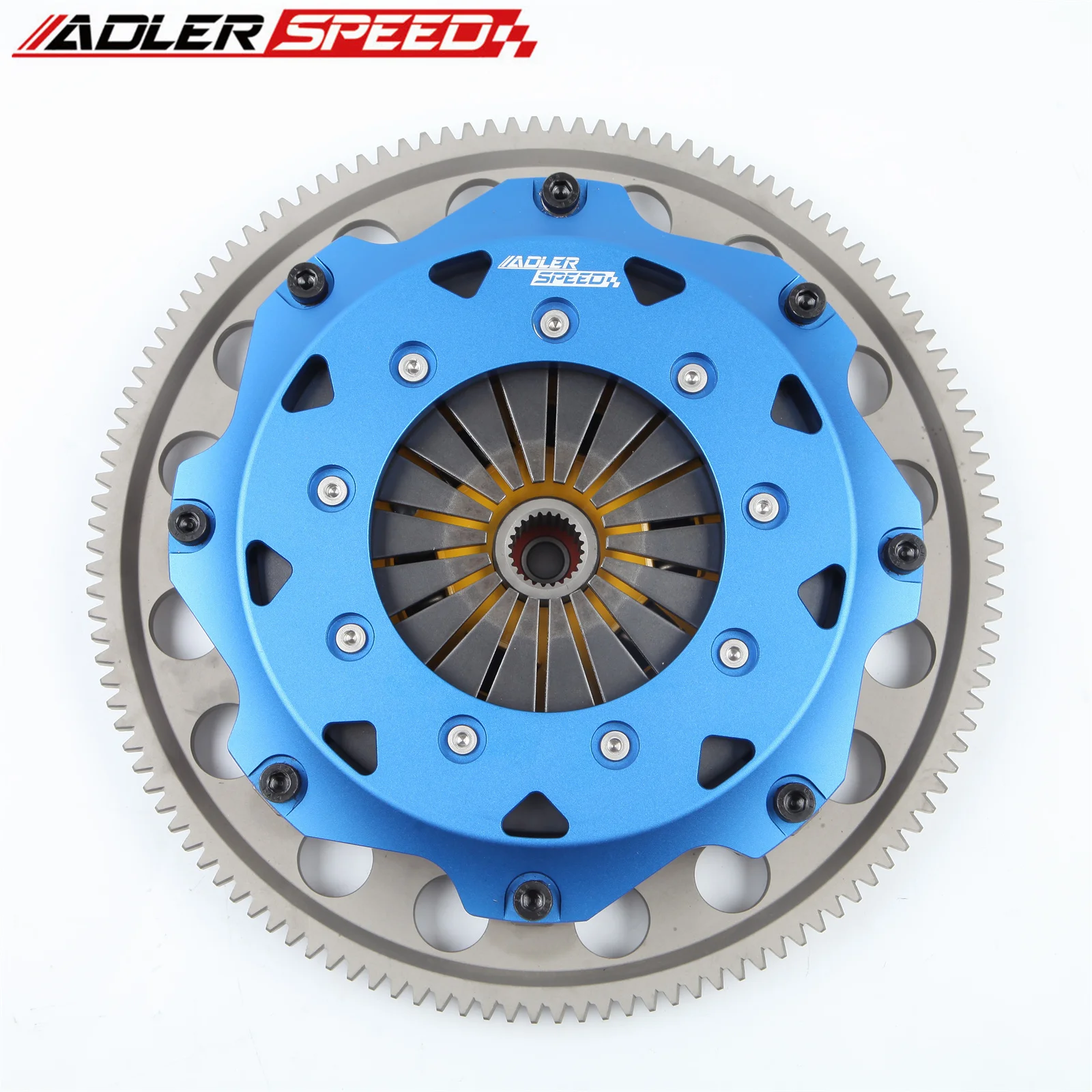 ADLERSPEED 8.5인치(215mm) 스프링 클러치 트윈 디스크 키트/레이싱 클러치 (스바루 WRX STI /레거시 GT 스펙 B 2.5L EJ257 6단 변속기 2004-2018년)