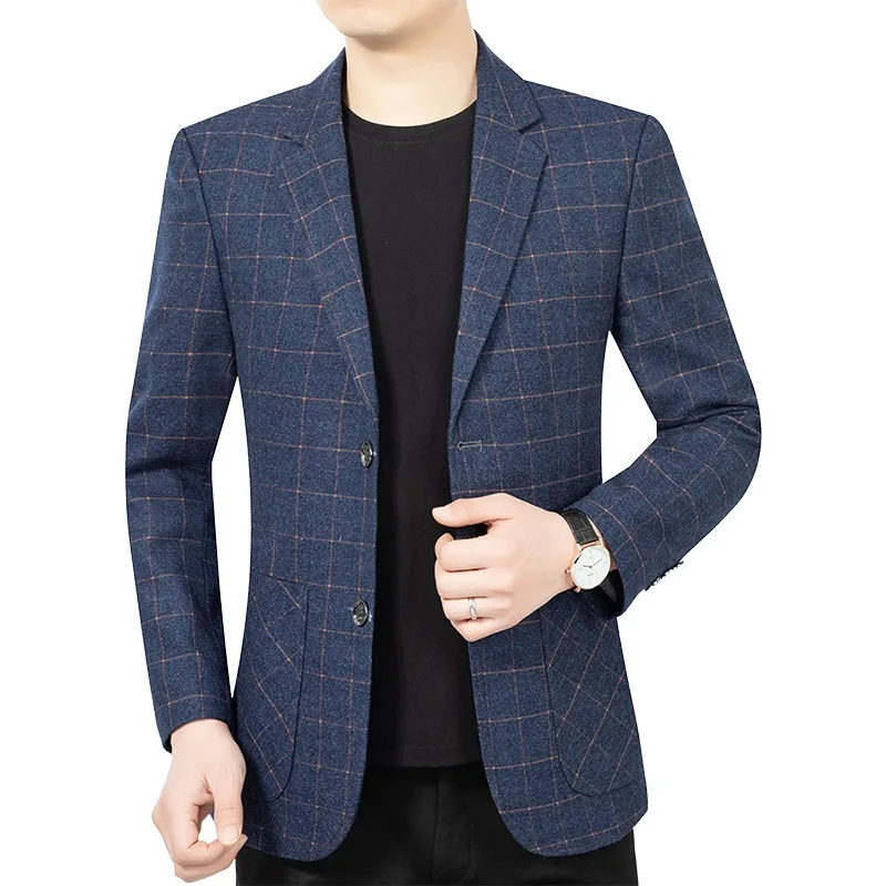 Description Picture 3 of itemNew Spring Autumn Men Solid Business Casual Blazers Jackets Suits Coats Quality Male Slim Blazers Suits Coats Men's Clothing 4XL