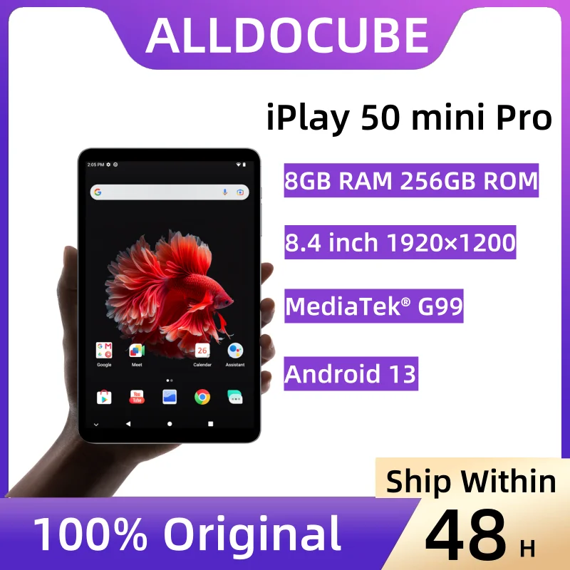Alldocube iPlay 50 미니 프로 태블릿, 8.4 인치, 안드로이드 13, Helio G99, 16GB(8GB + 8GB) RAM, 256GB ROM, FHD 1920x1200 듀얼 SIM 카드