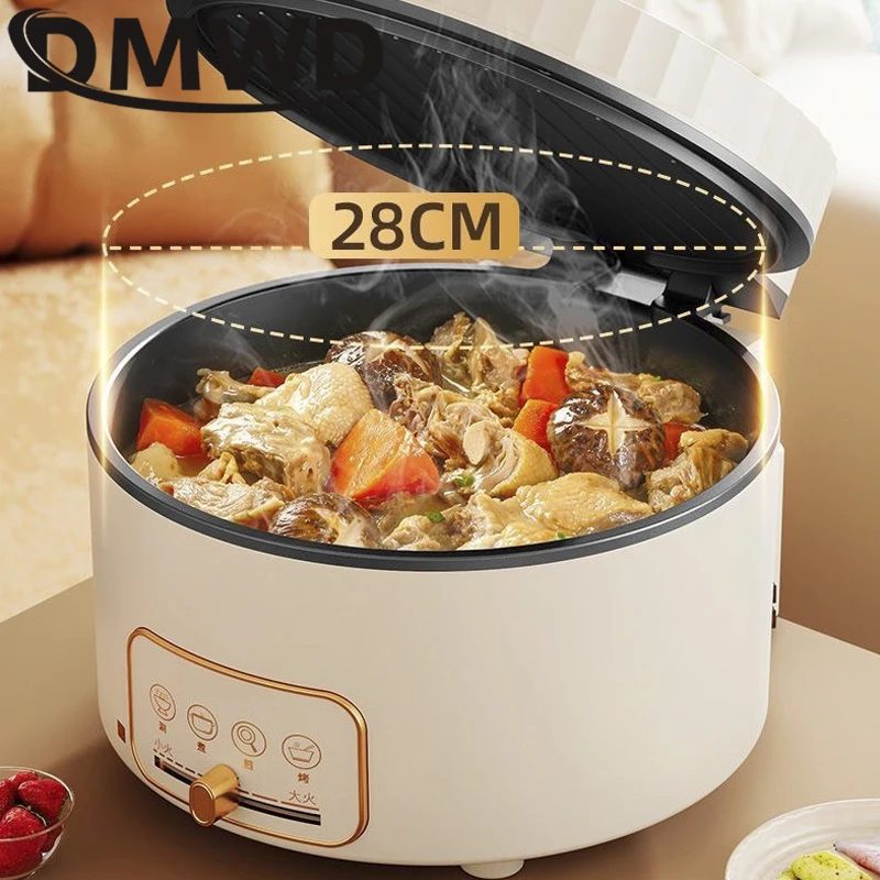 Deepen Electric Baking Pan Double Sided Heating Steak Frying Pan BBQ Grill Skillet Hot Pot Cooker Pancake Pizza Baking Machine 4
