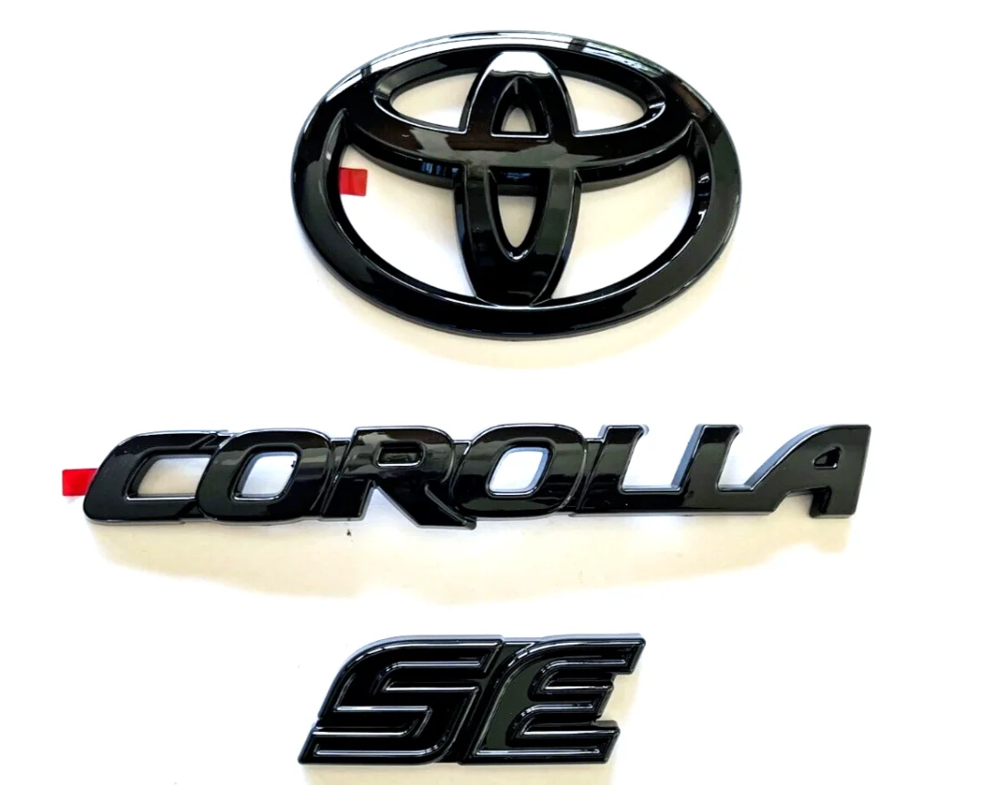 Toyota COROLLA 2020-2024 SEDAN XSE LE Lcar accessoirr PT948-02200-02 용 새 광택 블랙 오버레이 엠블럼