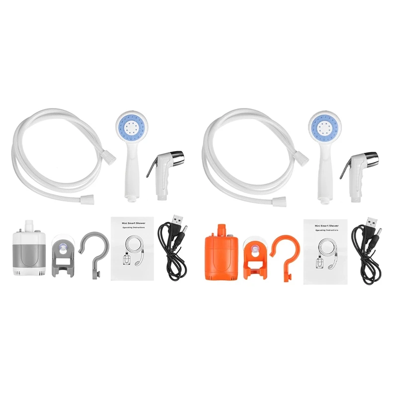 

New USB Rechargeable Portable Car Washer Camping Shower Set Car Shower Washer Pump For Outdoor Camping