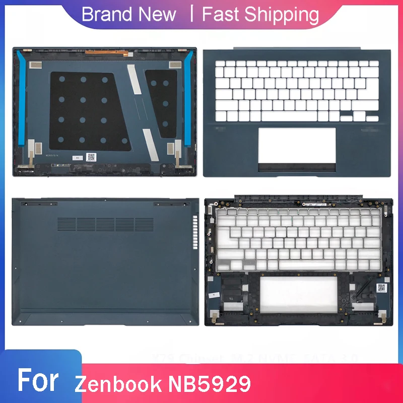

New Bottom Base Case For Asus Zenbook NB5929 Series Laptop LCD Back Cover Palmrest Upper Replacement Housing A C D Shell Blue