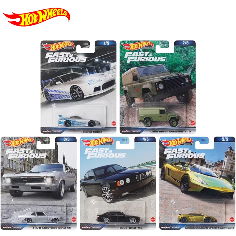 Original Hot Wheels Premium Car Fast & Furious Juguetes Toys For Boy 1/64 Diecast Bmw M5 Lamborghini Gallardo Toyota Supra Model