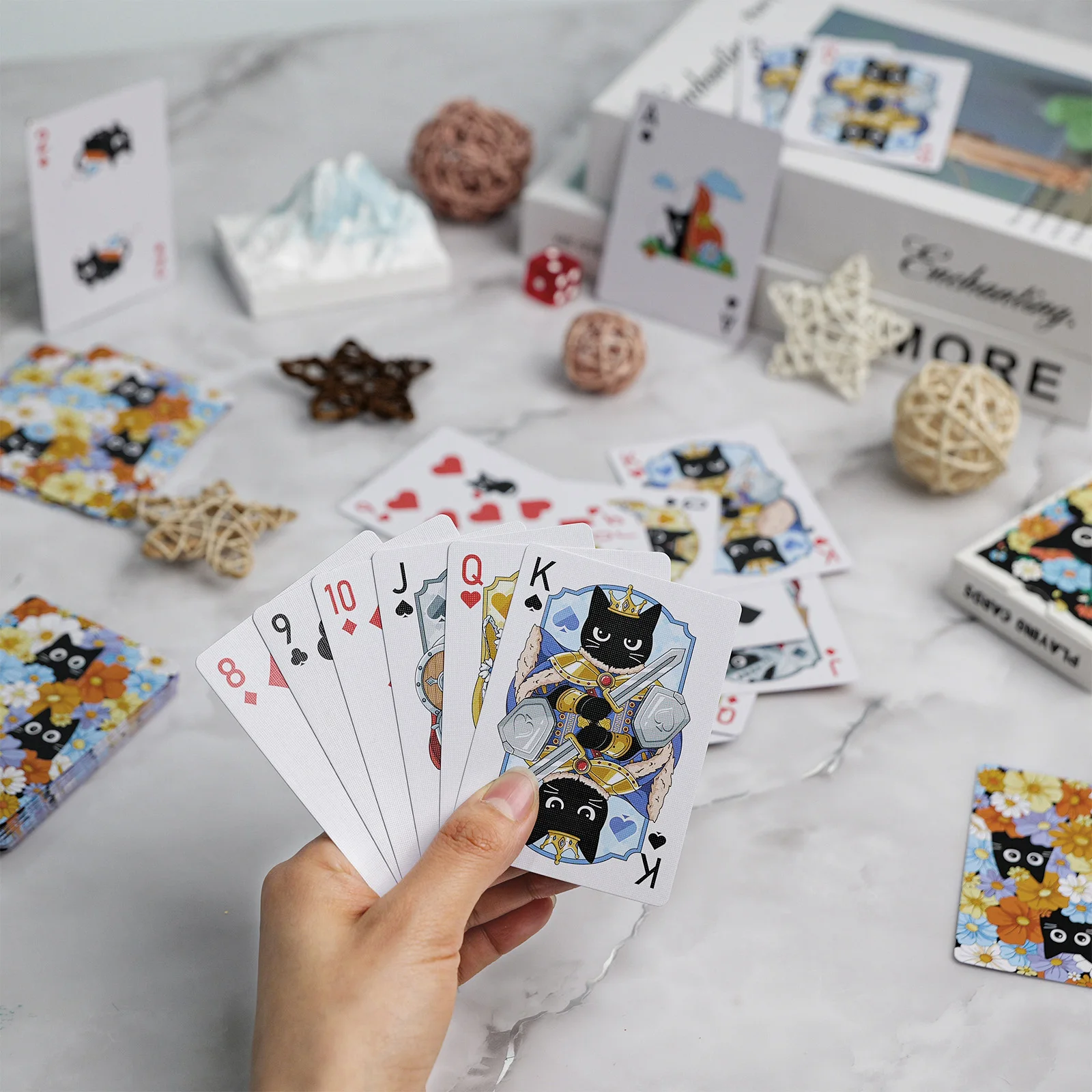 Black Cat-Themed High-Quality Playing Cards - Perfect for Adult Games and Family Entertainment