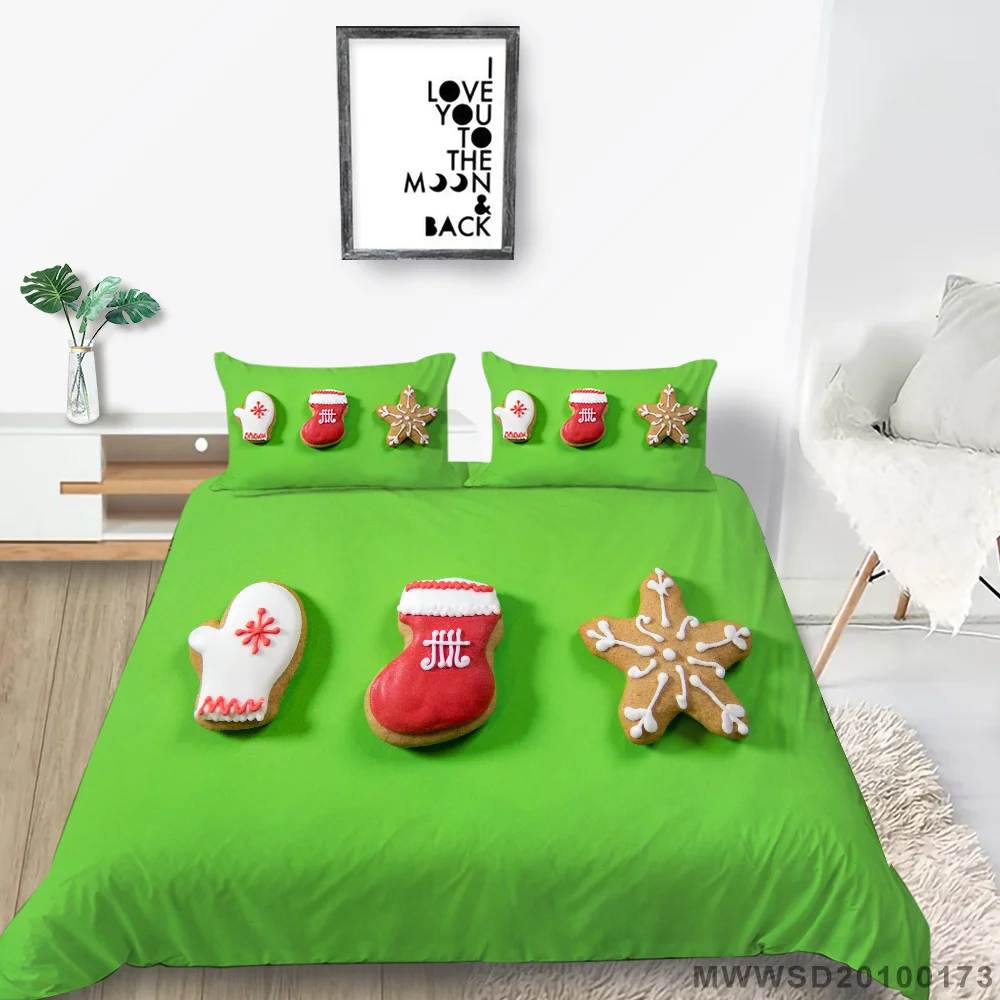 

Bed Comforter Covers Christmas Style Duvet Cover Sets Microfiber Home Bedclothes Single Double Size Bedroom Decor