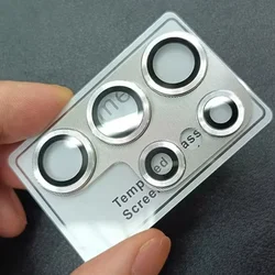 Premium Metal Camera Lens Protector for Samsung Galaxy Ultra Series - Full Coverage Protection Glass (Silver)