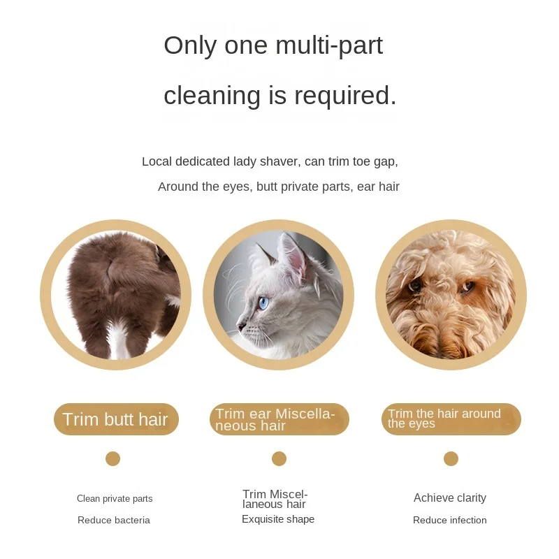 Mini Electrical Pet Cat Dog Foot Artifact Shaving Hair Clipper Low-Noise USB Rechargeable&LED Light Profesional Grooming Device