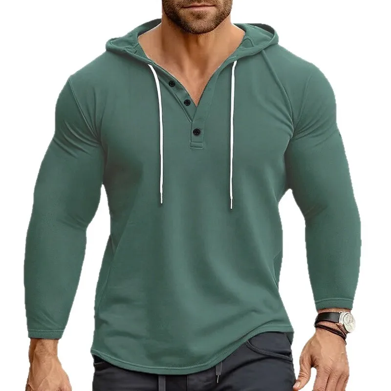 Autumn Mens Hooded Sweatshirt Long Sleeve Pullover