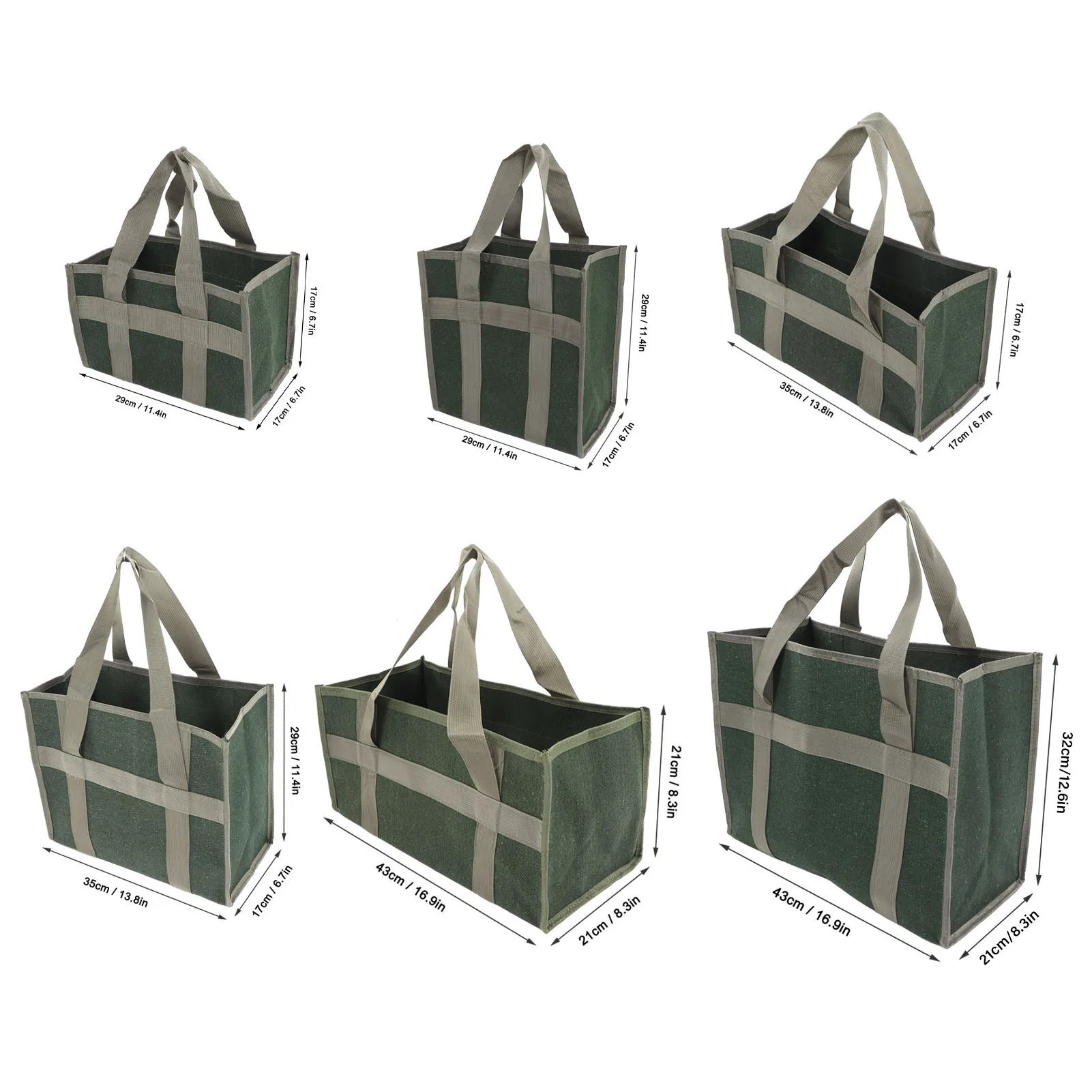 Tool Storage Bag Wide Mouth Tool Bag OD Green  Large Capacity Wear Resistant Waterproof Tool Storage Bag for Electrician