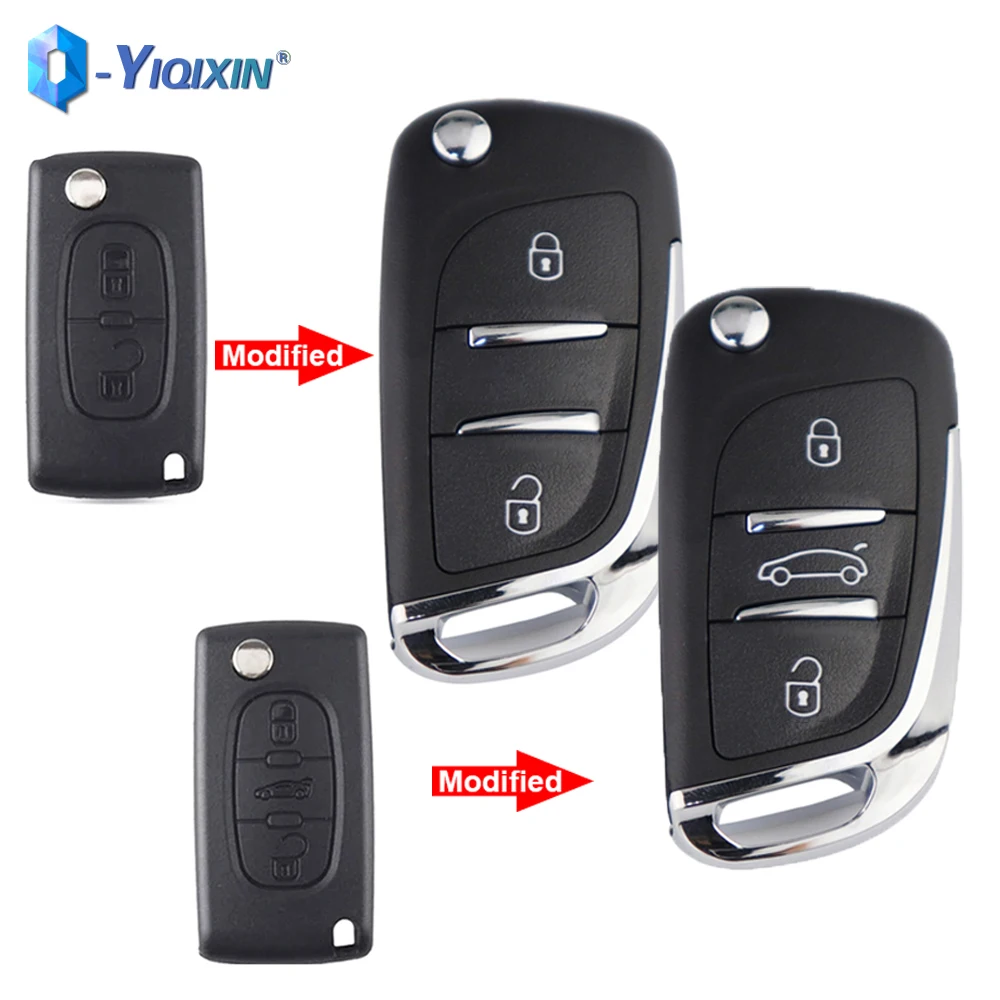 Key case remote car key shell for Peugeot 208 307 406 308 206 306 307 407 807 207 607 107 Partner key case for Citroen C4 C2 Xsara C3 C8