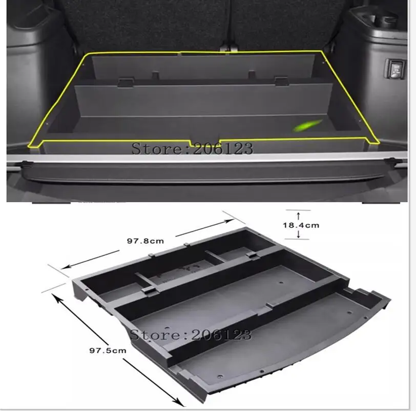 

2016 - 2020 2021 2022 for Mitsubishi Outlander Trunk store content box spare tire storage central armrest receive accessory