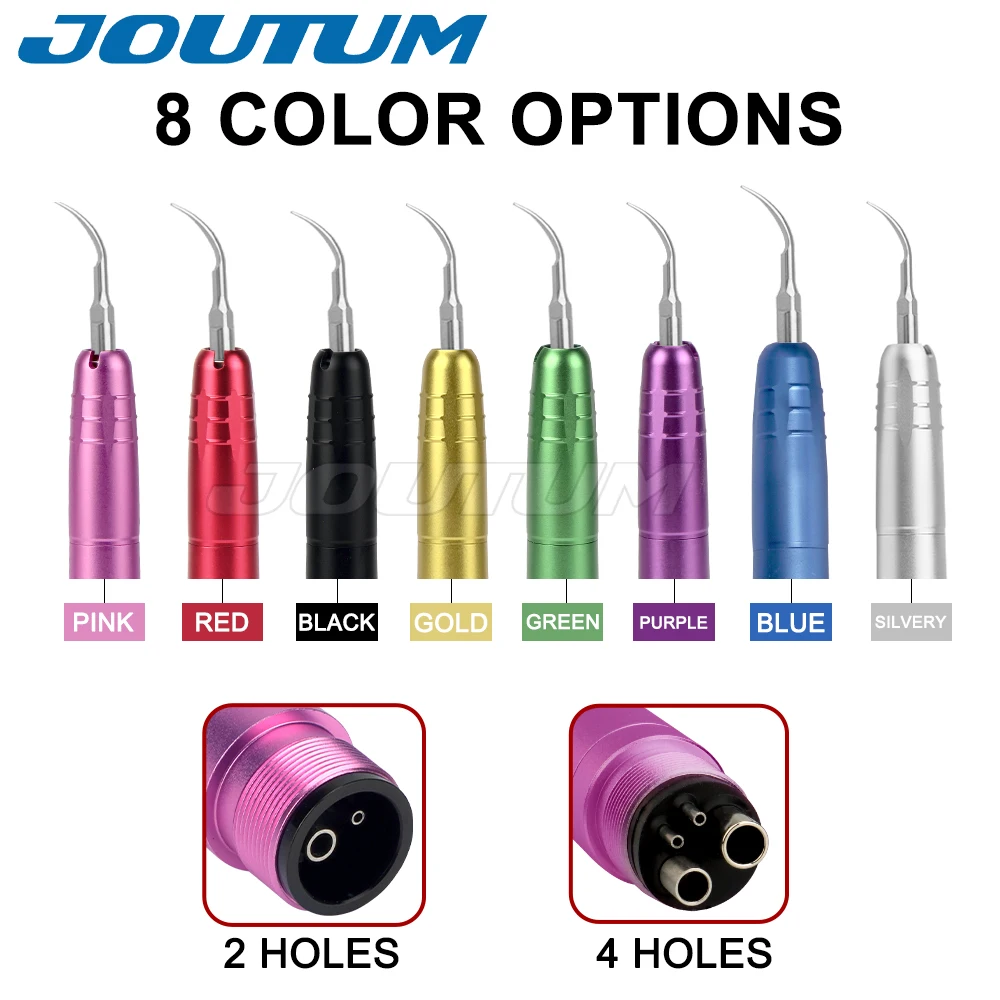 Teeth Cleaner Dental Ultrasonic Air Scaler with 3 Tips Colorful Teeth Cleaning 2/4 Holes Handpiece Whiten Teeth Cleaner